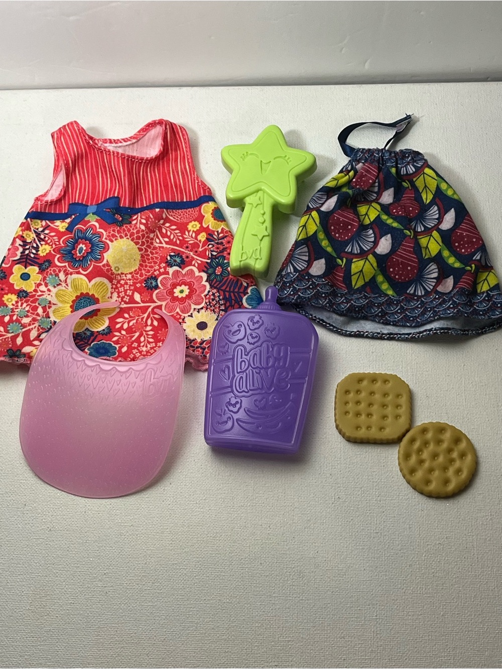 Baby Alive Bundle Dress Bib Bottle Brush